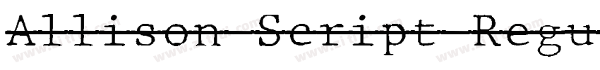 Allison Script Regul字体转换